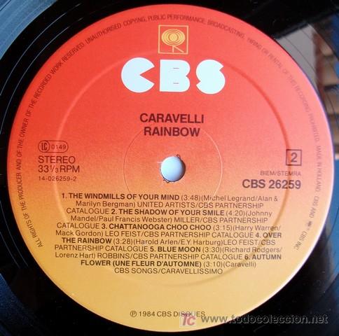Discos de vinilo: CBS - CARAVELLI - RAINBOW - Foto 3