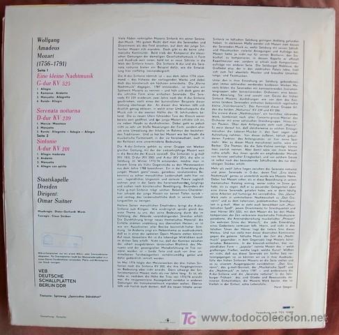 Discos de vinilo: ETERNA - MOZART - SUITNER - Foto 2