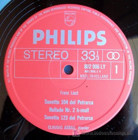 Discos de vinilo: PHILIPS - LISZT - CLAUDIO ARRAU - NM - Foto 3