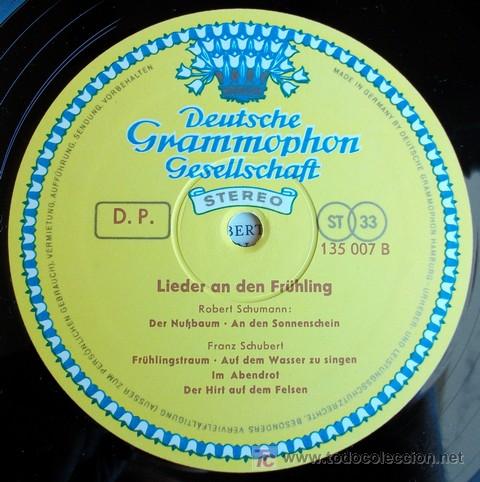 Discos de vinilo: DGG - CANCI&Oacute;NES A LA PRIMAVERA - SCHUBERT / SCHUMANN / BRAHMS / WOLF / REGER - Foto 3