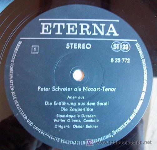Discos de vinilo: ETERNA - PETER SCHREIER - TENOR DE MOZART - Foto 3