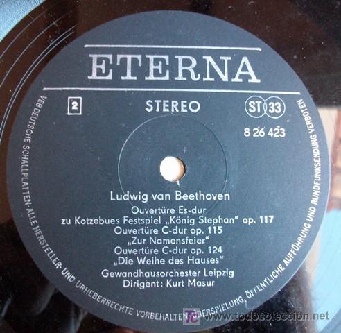 Discos de vinilo: ETERNA - BEETHOVEN - OBERTURAS - MASUR - Foto 3