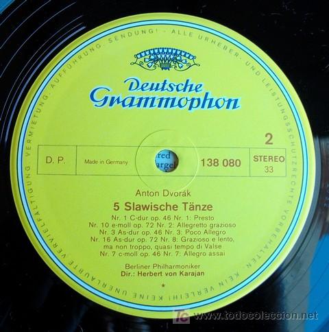Discos de vinilo: DGG - BRAHMS / DVORAK - BAILES-  KARAJAN - Foto 3