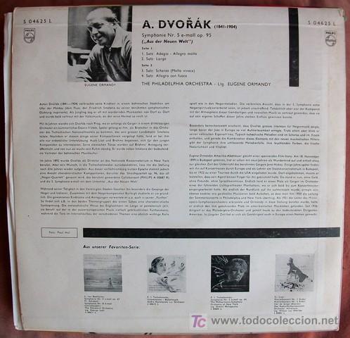Discos de vinilo: PHILIPS - DVORAK - DEL NUEVO MUNDO - ORMANDY - Foto 2
