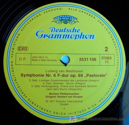 Discos de vinilo: DGG - BEETHOVEN - NO.6 - KARAJAN - Foto 3