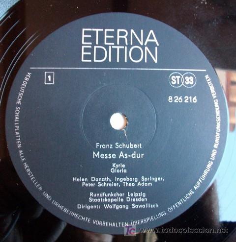 Discos de vinilo: ETERNA - SCHUBERT - MISA LA BEMOL - SAWALLISCH - Foto 3