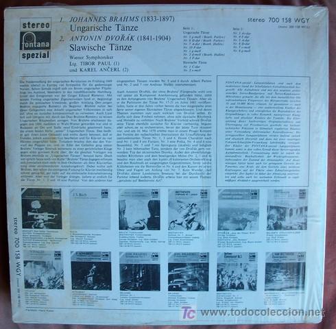 Discos de vinilo: FONTANA - BRAHMS / DVORAK - BAILES - ANCERL - Foto 2