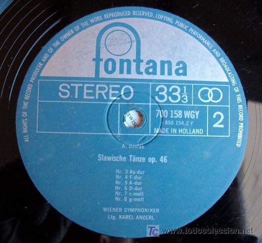 Discos de vinilo: FONTANA - BRAHMS / DVORAK - BAILES - ANCERL - Foto 3