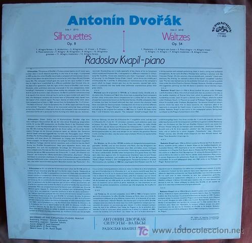 Discos de vinilo: SUPRAPHON - DVORAK - PIANO WORKS - KVAPIL - Foto 2