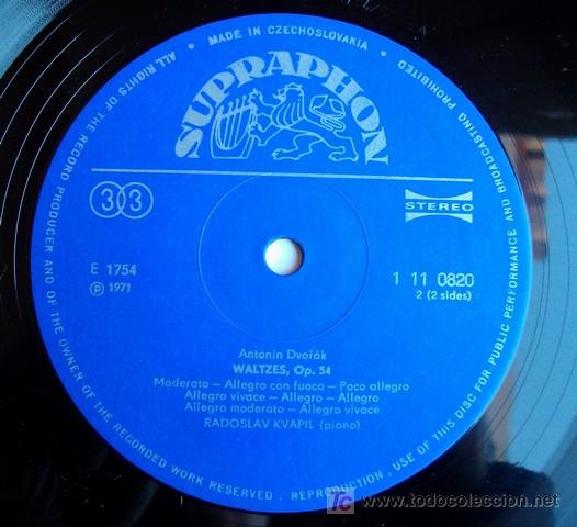 Discos de vinilo: SUPRAPHON - DVORAK - PIANO WORKS - KVAPIL - Foto 3