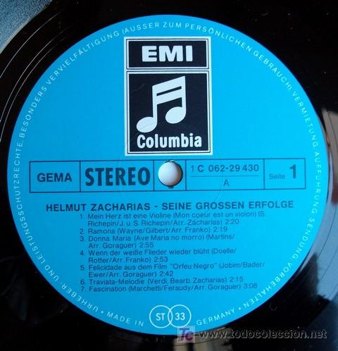 Discos de vinilo: HELMUT ZACHARIAS - GRANDES EXITOS - Foto 3