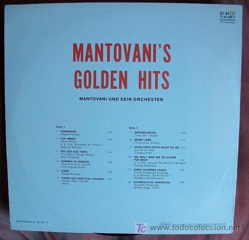 Discos de vinilo: DECCA - MANTOVANI - GOLDEN HITS - Foto 2