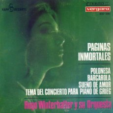 Discos de vinilo: HUGO WINTERHALTER / SUEÑO DE AMOR + 3 (EP 66) TEMAS EN PORTADA. Lote 16197388