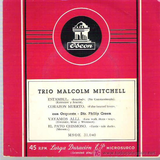Discos de vinilo: trio malcolm mitchell - estambul ** ep odeon 1957 - Foto 1