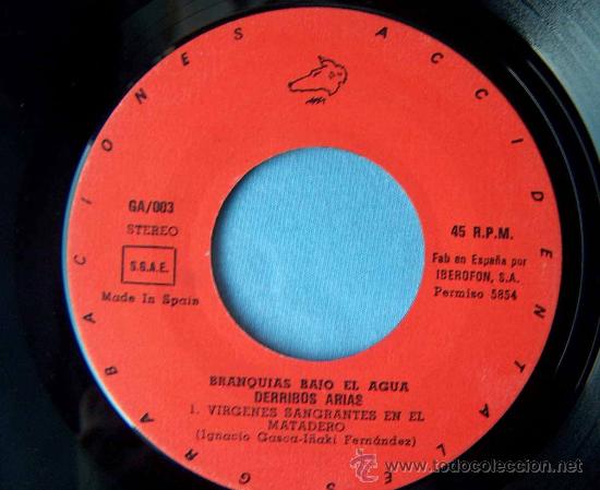 Derribos Arias Branquias Bajo El Agua Ep Gas Comprar Discos Ep Vinilos M Sica Grupos