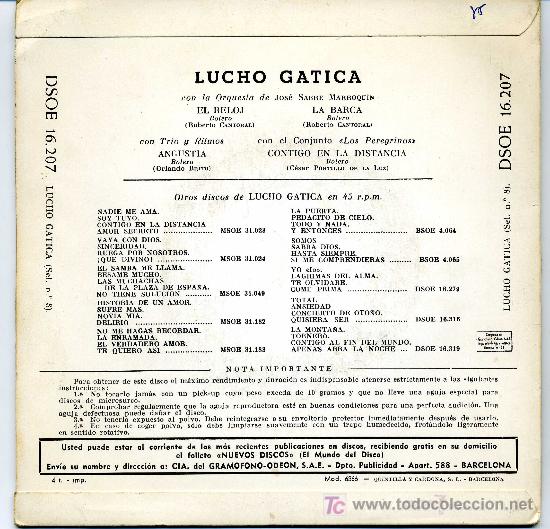 Discos de vinilo: LUCHO GATICA - 0SEON N&ordm; 8 DSOE 16207 - Foto 2