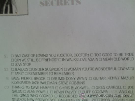 Discos de vinilo: ROBERT PALMER ----- SECRETS - Foto 2