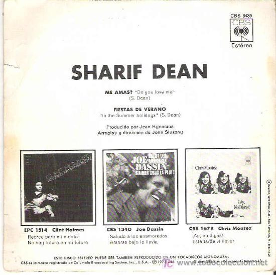 Discos de vinilo: sharif dean - me amas *** cbs 1973 - Foto 2