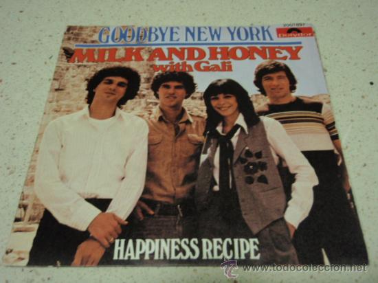 Dischi in vinile: MLK & HONEY WITH GALI  ( GOODBYE NEW YORK - HAPPINESS RECIPE )  1979-GERMANY  SINGLE45  POLYDOR
