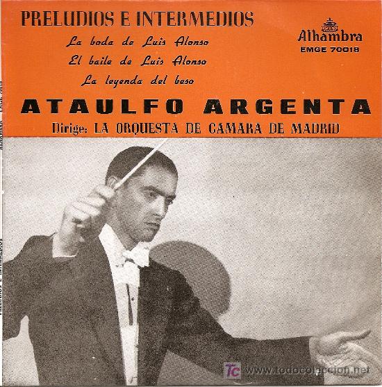Discos de vinilo: EP ATAULFO ARGENTA (PRELUDIOS E INTERMEDIOS) 1962 - Foto 1