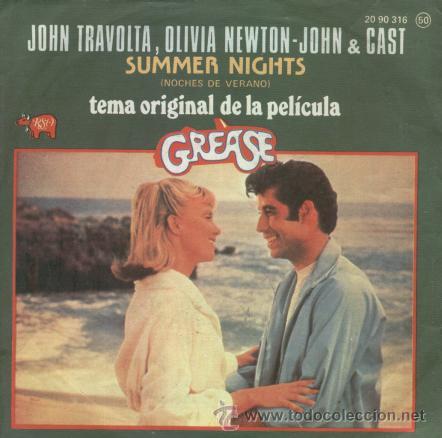 Discos de vinilo: OLIVIA NEWTON JOHN Y JOHN TRAVOLTA - SUMMER NIGHTS - SINGLE DE VINILO DE LA PELICULA GREASE