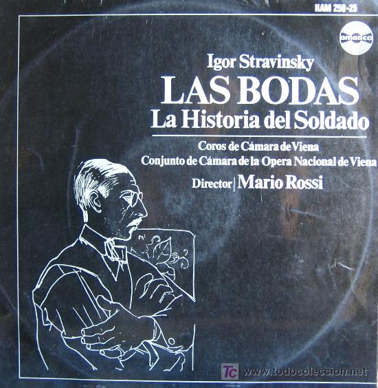 Discos de vinilo: IGOR STRAVINSKY &lsquo;LAS BODAS&rsquo; HISPAVOX 1965 - Foto 1