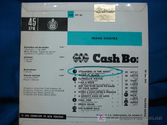 Discos de vinilo: FRANK SINATRA - EXTRA&Ntilde;OS EN LA NOCHE+3 - HISPAVOX A&Ntilde;O 1966 - Foto 2