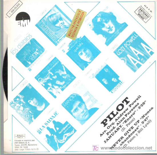 Discos de vinilo: pilot ** january ** n&ordm;1 inglaterra 1975 - Foto 2