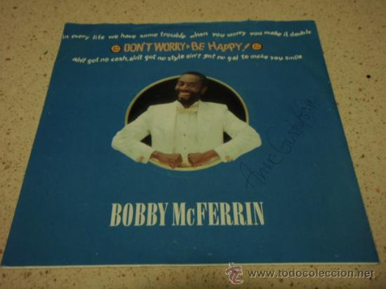 Discos de vinilo: BOBBY McFERRIN  ( DONY WORRY  BE HAPPY - SIMPLE PLEASURES )  1988 - HOLANDA  SINGLE45  EMI - Foto 1