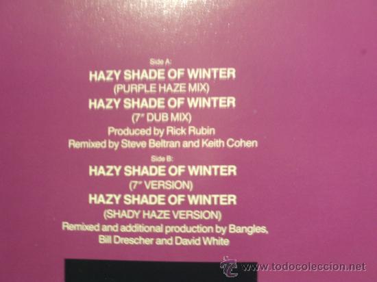 Discos de vinilo: BANGLES ---- HAZY SHADE OF WINTER - MAXI-SINGLE - Foto 2