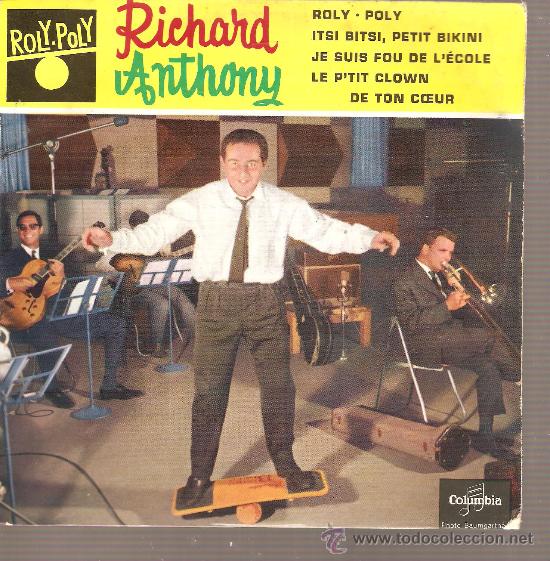 Discos de vinilo: EP RICHARD ANTHONY - ITSI BITSI, PETIT BIKINI + 3 - Foto 1