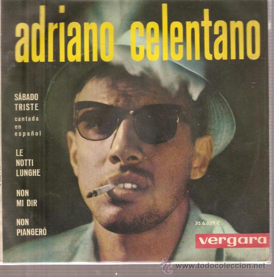 Discos de vinilo: EP ADRIANO CELENTANO : SABADO TRISTE , cantada en espa&ntilde;ol - Foto 1