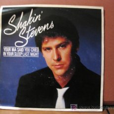 Discos de vinilo: SHAKIN' STEVENS - SINGLE - YOUR MA SAID YOU CRIED IN YOUR SLEEP LAST NIGHT -EPIC 1983 ROCKABILLY BPY. Lote 16829318