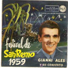Discos de vinilo: GIANNI ALES Y SU CONJUNTO - FESTIVAL DESAN REMO DE 1959 - CHAO BABINA CHAO EP RCA ESPAÑA 1959. Lote 17003834