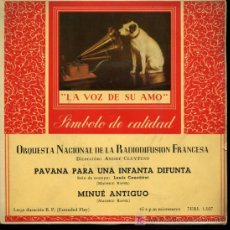 Discos de vinilo: ANDRE CLUYTENS - PAVANA PARA UNA INFANTA DIFUNTA / MINUE ANTIGUO - EP 196?