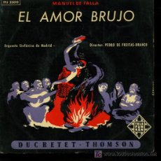 Discos de vinilo: ORQUESTA SINFÓNICA DE MADRID - EL AMOR BRUJO - EP 196?