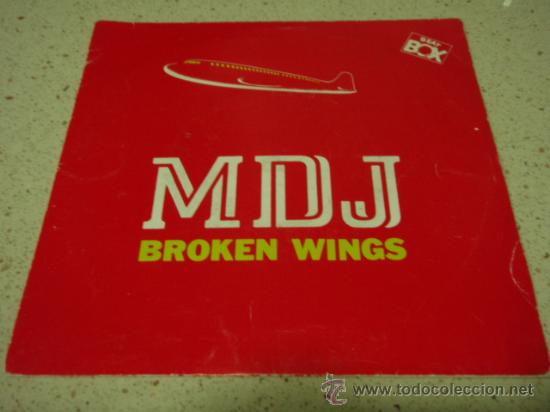 Discos de vinilo: MDJ  ( BROKEN WINGS - BASS DOWN THEME )  1986    SINGLE45  BEAT BOX - Foto 1