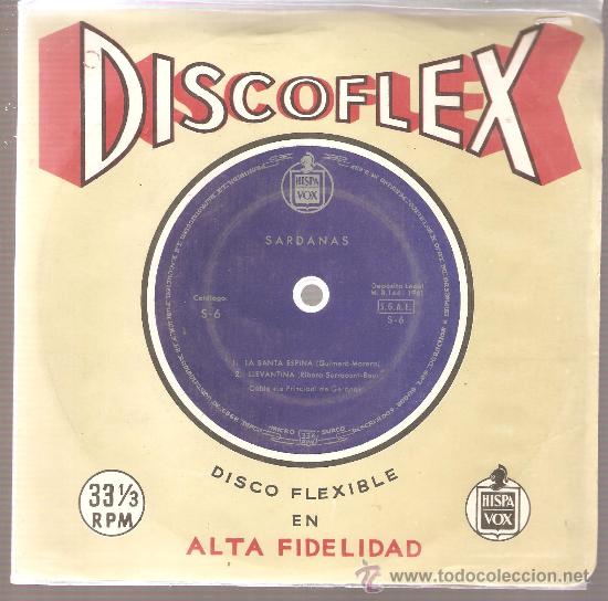 Discos de vinilo: SINGLE SARDANES DISCOFLEX - COBLA LA PRINCIPAL DE GIRONA - Foto 1