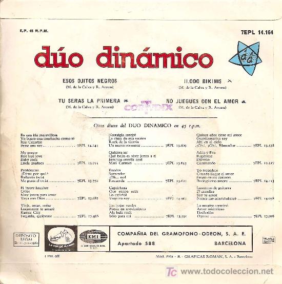 Discos de vinilo: EP ORIGINAL DEL DUO DINAMICO - Foto 2