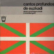 Discos de vinilo: GRUPO VOCAL LAGUN ARTEAK / CORAL IBAI GORRI - CANTOS PROFUNDOS DE EUZKADI - LP 1977