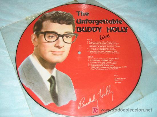 Discos de vinilo: BUDDY HOLLY - PICTURE DISCO - LIVE - Foto 1