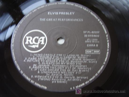 Discos de vinilo: The Great Performaces ELVIS - Foto 6