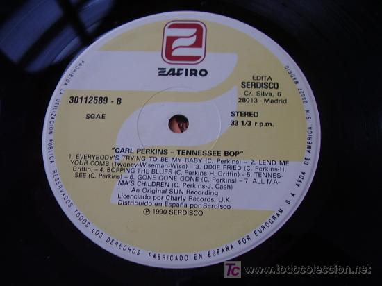 Discos de vinilo: Carl Perkins Tennessee bop - Foto 4
