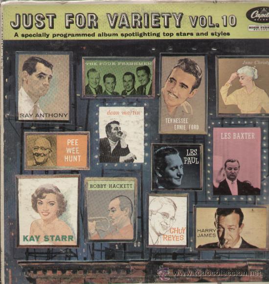 Vinyl records: Just for Variety - A specially Programmed Album Spotlighting Top Stars And Styles