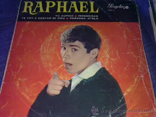 Discos de vinilo: Funda vac&iacute;a de... Raphael - T&uacute;, cupido + 3 (pergolas, 1966) - Foto 1