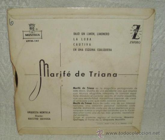 Discos de vinilo: MARIF&Eacute; DE TRIANA,A&Ntilde;OS 60 - Foto 2