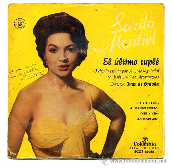Discos de vinilo: SARA MONTIEL. SINGLE. - Foto 1