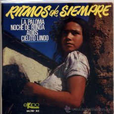 Discos de vinilo: RITMOS DE SIEMPRE / LA PALOMA + 3 (EP 66) TEMAS EN PORTADA. Lote 17621281