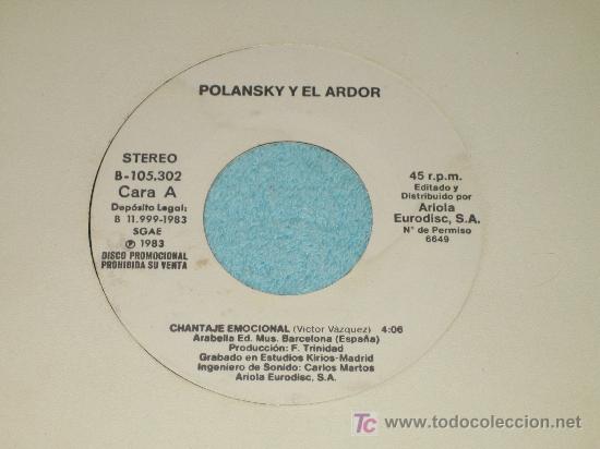 Discos de vinilo: POLANSKY Y EL ARDOR - DISCO PROMOCIONAL - Foto 1