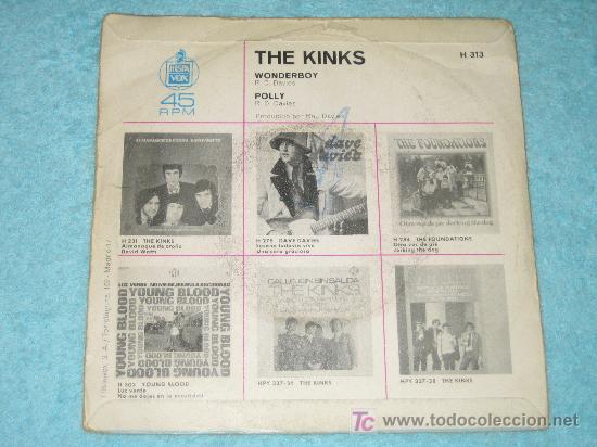 Discos de vinilo: THE KINKS - WONDERBOY - POLLY - Foto 2